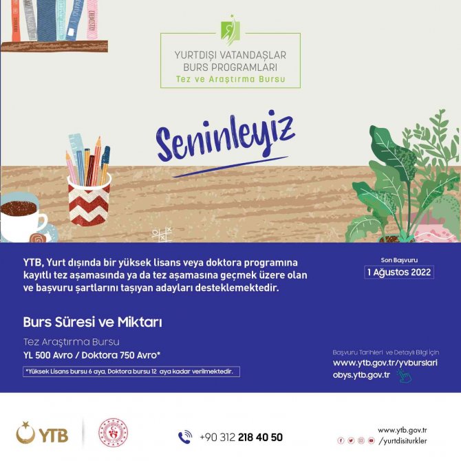 Yurt Dışında Yaşayan Vatandaşlara Farklı Alanlarda Burs