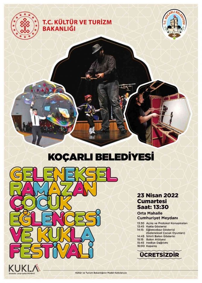Koçarlı ’Çocuk Oyunları Ve Kukla Festivali’ İle Şenlenecek