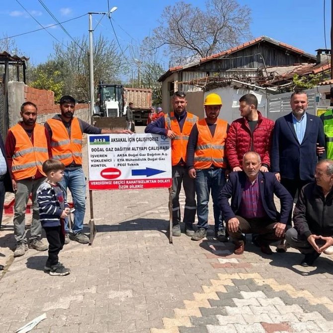 Aksakal Mahallesi Doğalgazına Kavuşuyor
