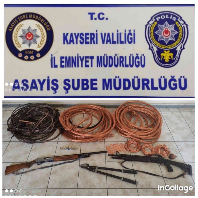 Kablo Hırsızı 400 Kilo Bakır Kabloyla Suçüstü Yakalandı