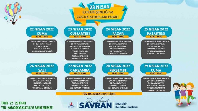 23 Nisan Çocuk Şenliği Ve Çocuk Kitapları Fuarı Açılıyor