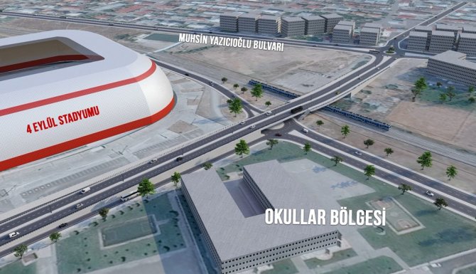 Stadyum Yanı Üst Geçit Ve Bağlantı Yolu Projesi Devam Ediyor