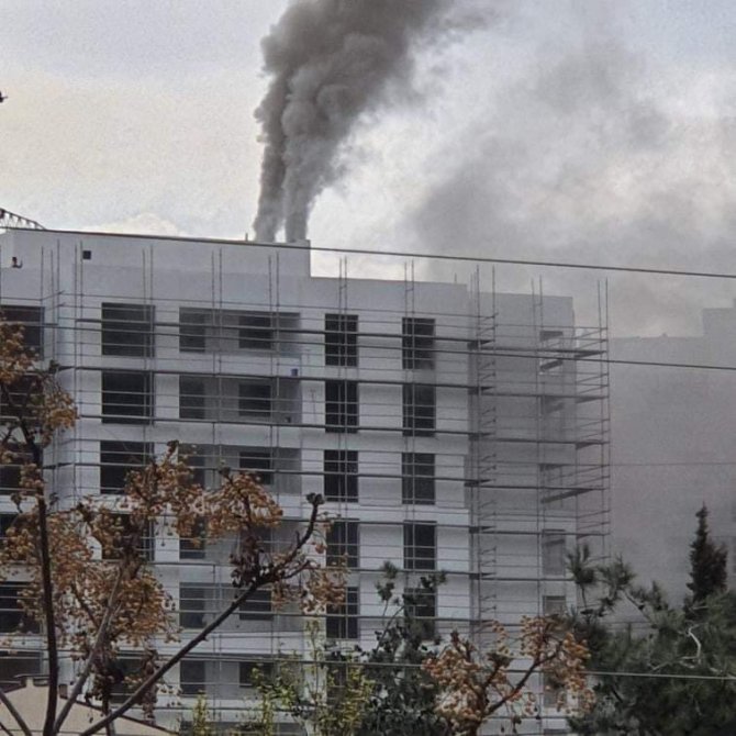 Bursa’da Lüks Rezidans İnşaatında Korkutan Yangın