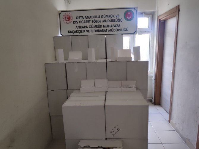 Gümrük Muhafaza Ekipleri Ankara’da 1 Milyon 730 Bin Adet Makaron Ele Geçirdi