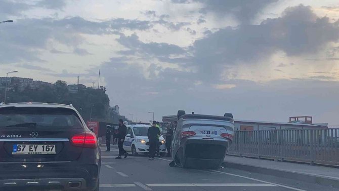 Sürücüsünün Kontrolünden Çıkan Otomobil Takla Attı: 2 Yaralı