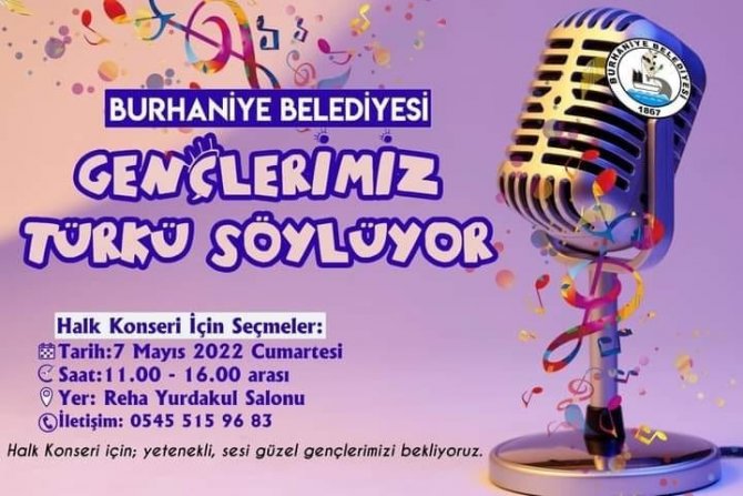 Burhaniye’de ’Gençlerimiz Türkü Söylüyor’ Konseri