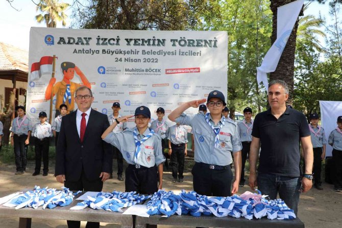 İ̇zciler Ant İçerek Mavi Fular Bağladı