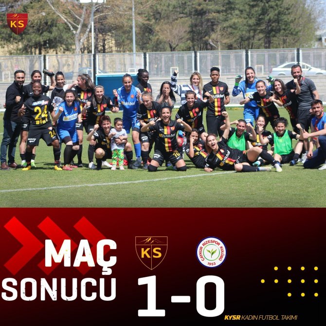 Kadınlar Süper Ligi: Kayserispor: 1- Çaykur Rizespor: 0