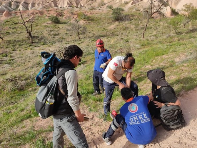 Kaadokya’da Mahsur Kalan Turist Kurtarıldı
