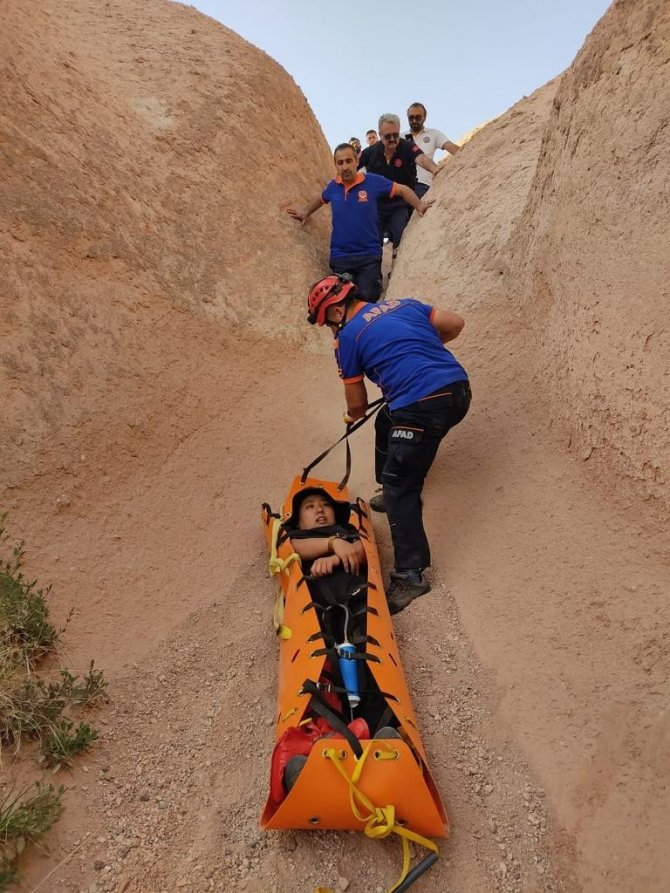 Kaadokya’da Mahsur Kalan Turist Kurtarıldı
