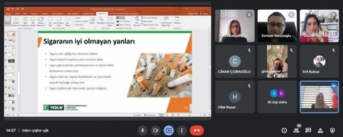 Tütün Bağımlılığı Online Eğitimi Düzenlendi