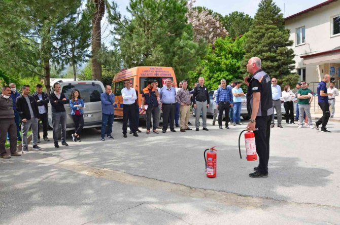 Denizli’de Tarım Teşkilatına Yangın Eğitimi Verildi