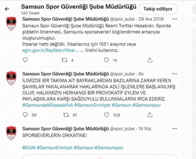 Samsun’da Trabzonspor Bayraklarına Zarar Verenlere Ceza