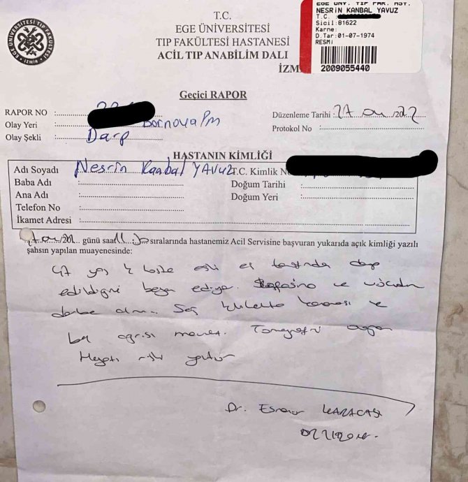 İ̇zmir’de Hastane İçerisinde, Doktordan Doktor Eşine Şiddet