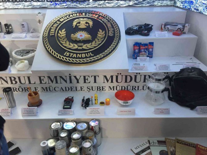 Hücre Evinde Ele Geçirilen Patlayıcılar Emniyette Sergilendi
