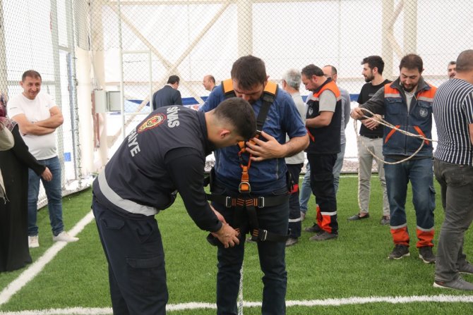 Belediye Personeline Yüksekte Güvenlik Eğitimi