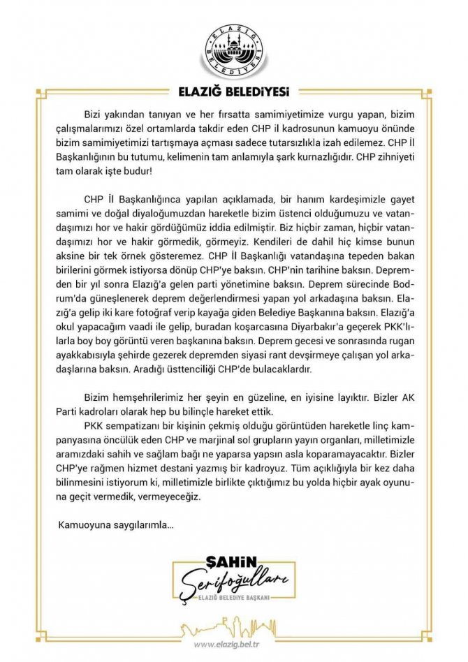 Başkan Şerifoğulları: “Chp İ̇l Başkanlığı Vatandaşına Tepeden Bakan Birilerini Görmek İstiyorsa Dönüp Chp’ye Baksın”