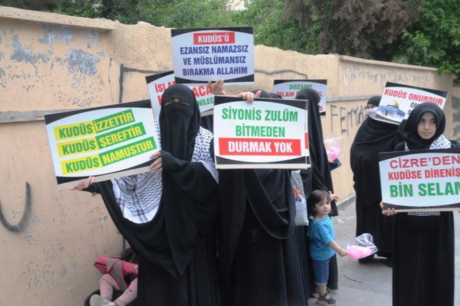 Cizre’de İ̇srail’in Mescid-i Aksa’ya Saldırıları Protesto Edildi