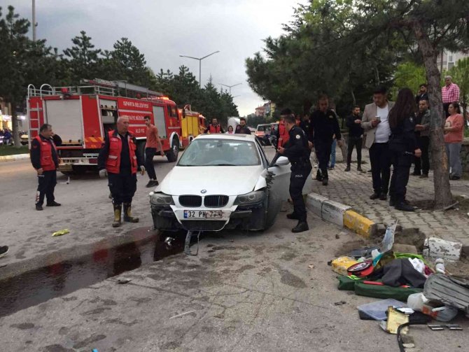Isparta’da Trafik Kazası: 2 Yaralı
