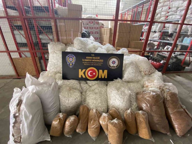 Adana’da 5 Milyon 640 Bin Kaçak Makaron Ele Geçirildi