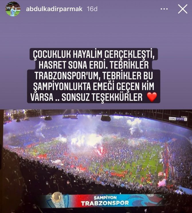 Abdulkadir Parmak: "Çocukluk Hayalim Gerçekleşti"