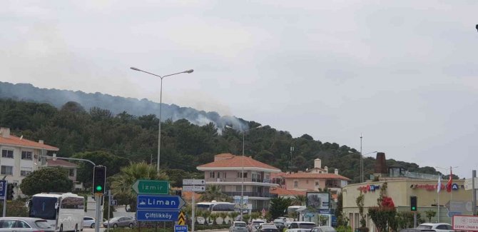 Çeşme Karadağ’da Çıkan Yangın Kontrol Altına Alındı