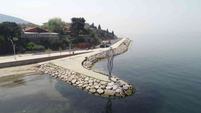 Altınkemer İle Ereğli Sahilinde Asfalt Çalışmaları Devam Ediyor