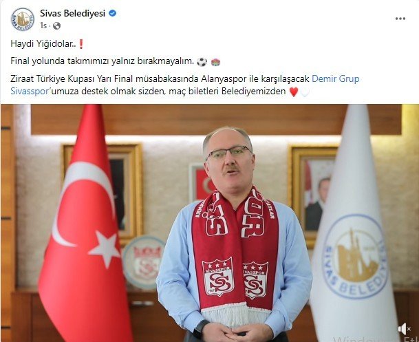Sivas Belediyesi’nden Sivasspor’a Büyük Destek!