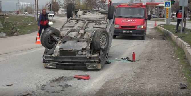 Otomobil Takla Attı: 1 Yaralı