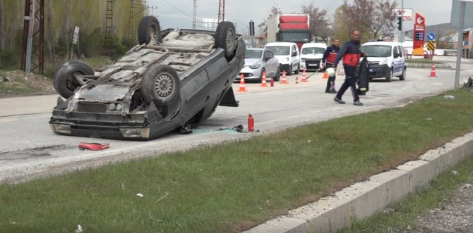 Otomobil Takla Attı: 1 Yaralı