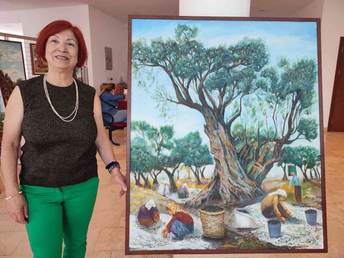 Urla’da Enginar’dan Zeytin’e Resim Sergisi Açıldı