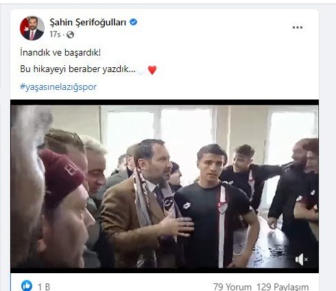 Elazığspor’da Alkışlar Başkan Şerifoğulları’na