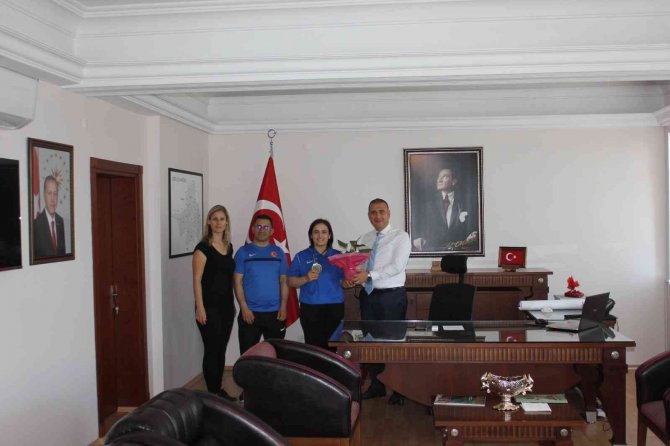 Sökeli Milli Sporcu Yadigar Talayhan, Kaymakam Güney’le Görüştü