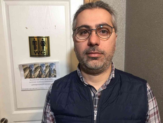 Kafede Simit Yedi, Çay İçti Lavabo Bataryasını Çalıp Gitti