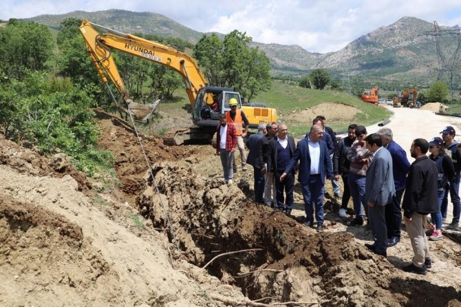 Lice İçme Suyu Ve Kanalizasyon Projesinde Çalışmalar Sürüyor