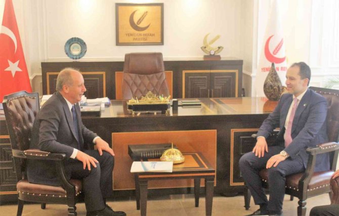 Memleket Partisi Genel Başkanı İ̇nce’den, Yeniden Refah Partisi Genel Başkanı Erbakan’a Ziyaret