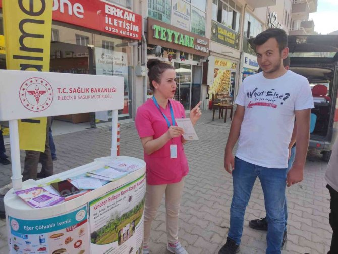 Osmaneli’nde Sağlıkçılar Vatandaşları Kkka Hastalığına Karşı Bilgilendirdi