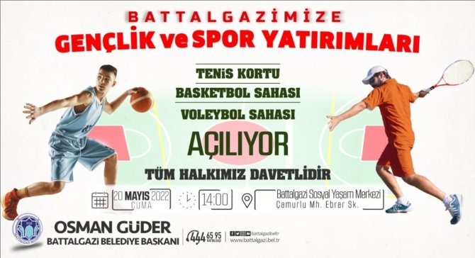 Battalgazi’deki Spor Sahaları Cuma Günü Açılıyor