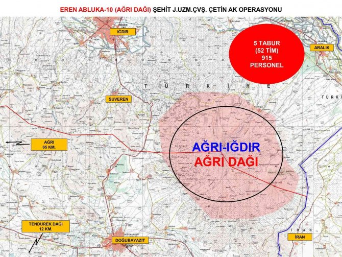 İ̇çişleri Bakanlığı: “Eren Abluka-10 Ağrı Dağı Operasyonu Başlatıldı”
