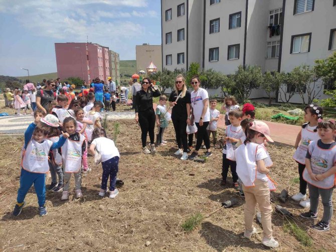 300 Fidan Topraklarla Buluştu