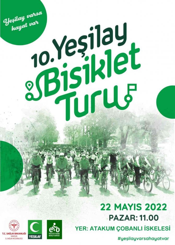 Samsun’da ’Yeşilay Bisiklet Turu’ Yapılacak