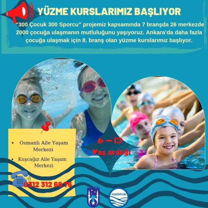 Aski̇ Spor 19 Mayıs’ta Duyurdu: Başkentli Çocuklar Maviye Kulaç Atacak
