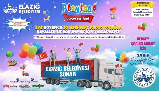 Elazığ’da Çocuk Festivali Düzenlenecek