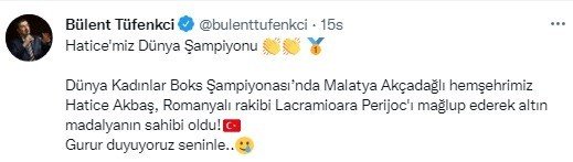 Dünya Şampiyonu Olan Malatyalı Sporcuya Tebrik Yağmuru
