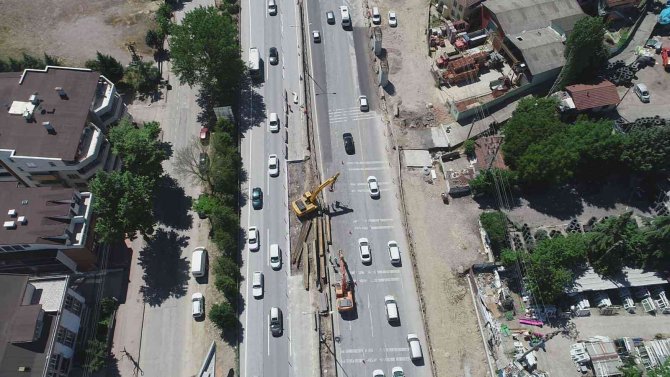 D-100’de Birer Şerit Trafiğe Kapatıldı