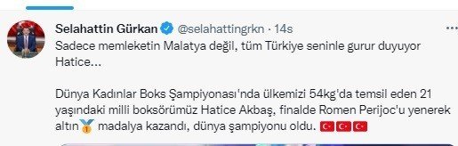 Dünya Şampiyonu Olan Malatyalı Sporcuya Tebrik Yağmuru