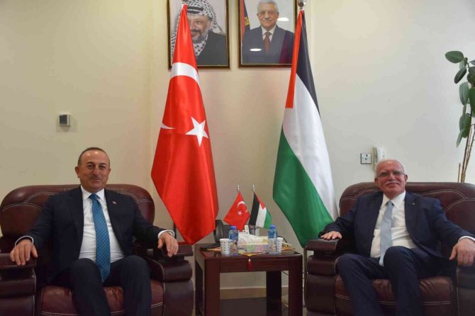 Bakan Çavuşoğlu, Filistinli Mevkidaşı El-maliki İle Görüştü