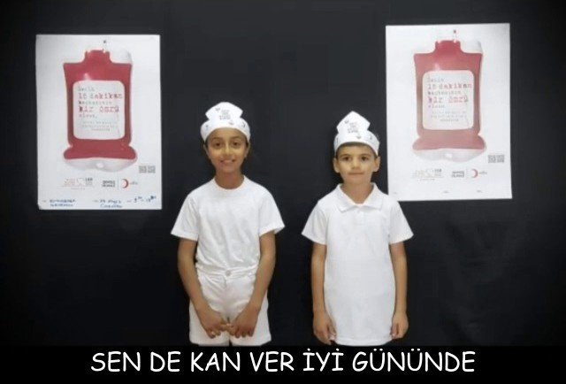 İ̇lkokul Öğrencilerinden Kan Bağışına Klipli Destek