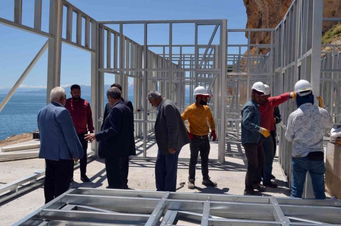 Adilcevaz’daki ‘Su Sporları Merkezi Ve Dalış Okulu’ İnşaatı Hızla Yükseliyor