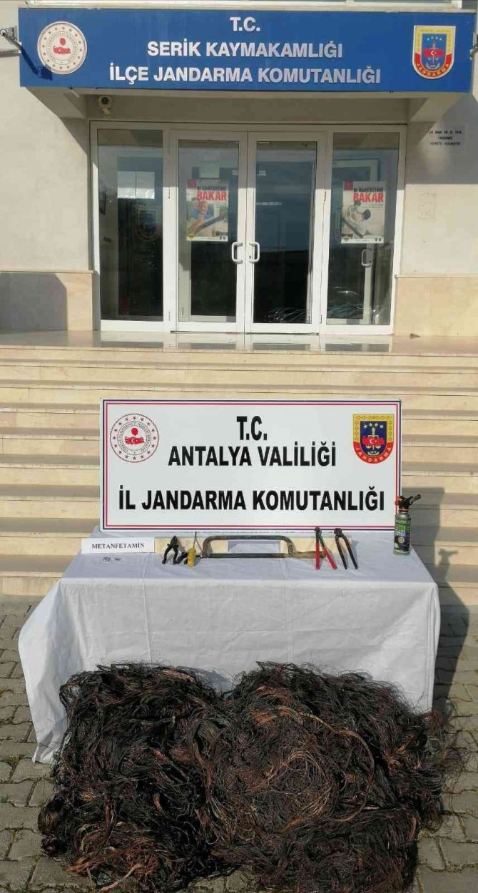5 Farklı Kablo Hırsızlığının 2 Şüphelisi Yakalandı